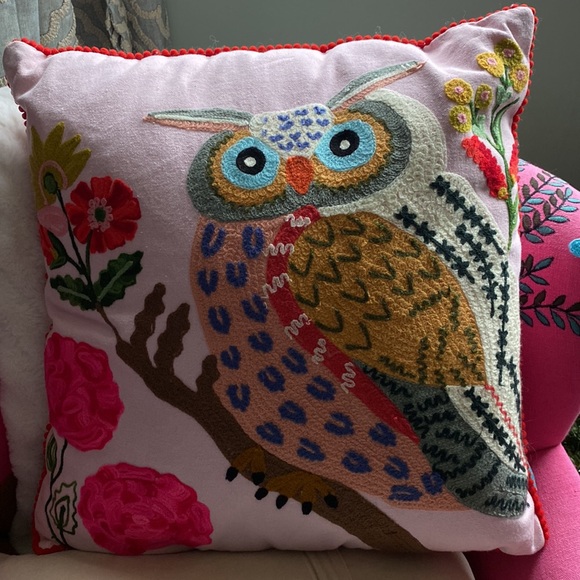 karma living Accents Karma Living Embroidered Pillow Poshmark